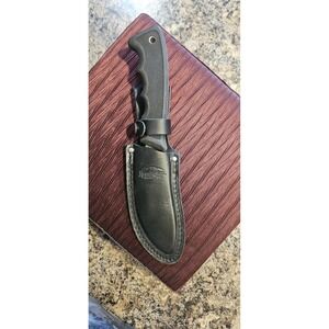 Hunting Knife - Remington Rubber Handle Lanyard Hole Sheath Included